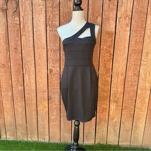 Arden B One Shoulder Black Dress Sz M